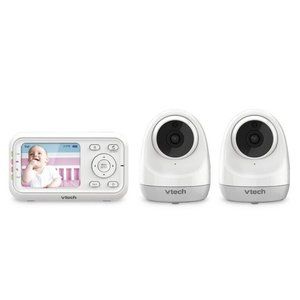VTech VM3261-2 2.8” Digital Video Baby Monitor, 2 Pan & Tilt Cameras -Used